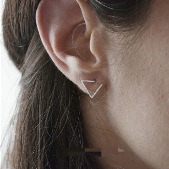 Jewelry - 2 Pairs - Chic Minimalist Triangle Stud Earrings